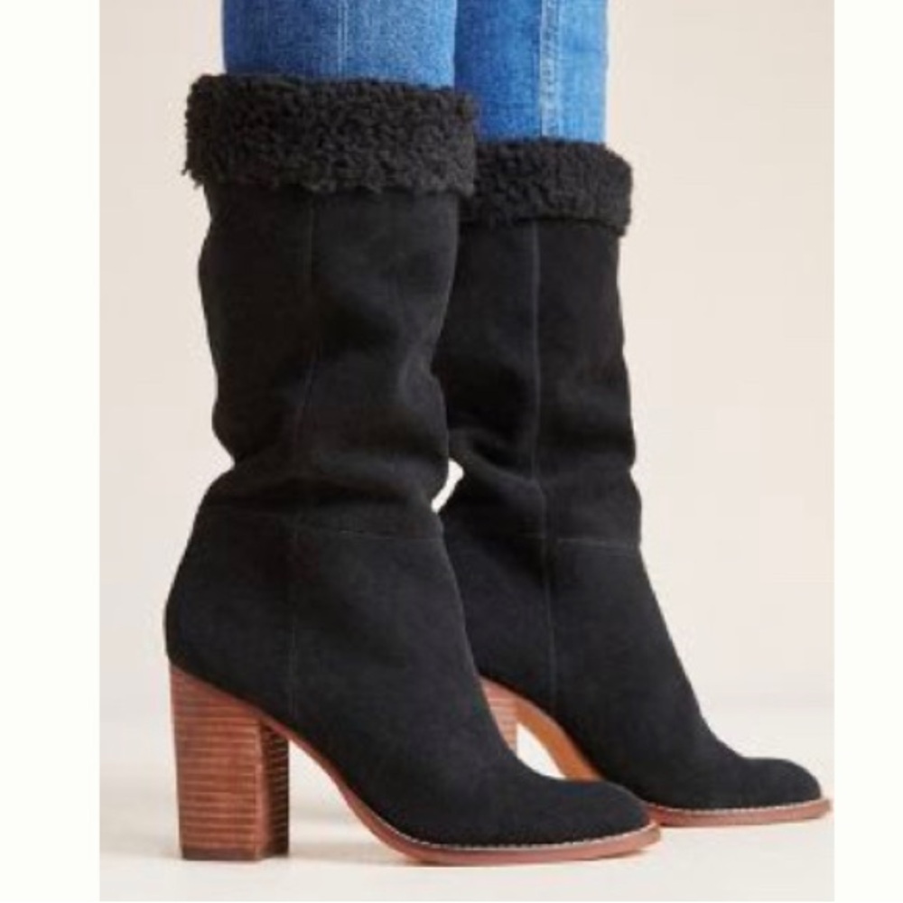 Anthropologie black 7.5 boots